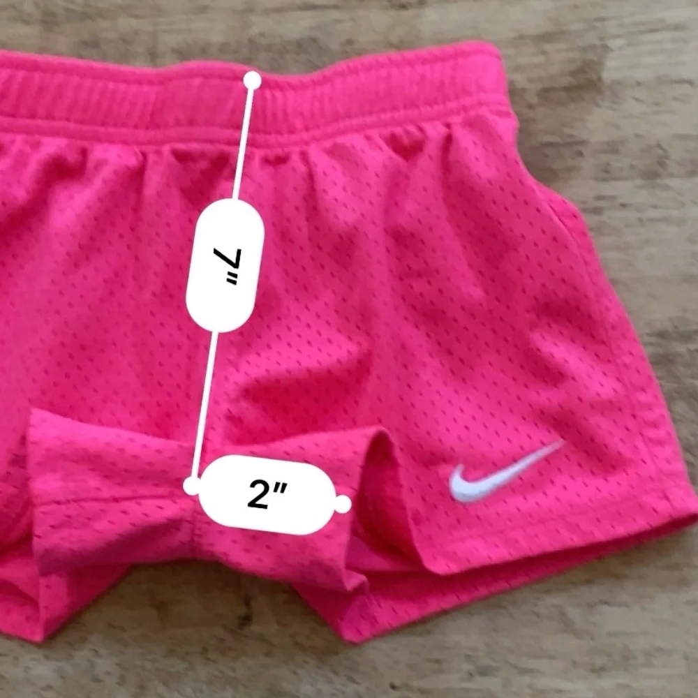 Nike Girls’ Sz M (6) Hot Pink Mesh Athletic‎ Shorts